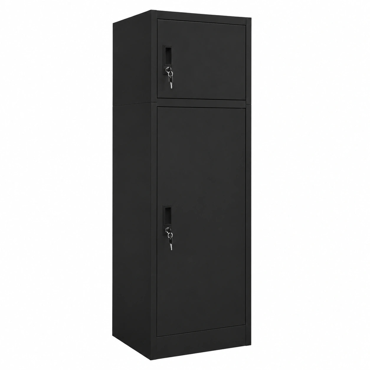 Armoire de Rangement pour Équipement Équestre en Acier Noir 53x53x140 cm