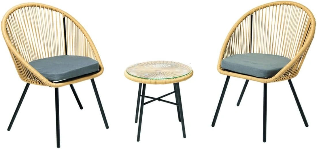 Ensemble de Balcon en Cordes Ipanema - Fauteuils et Table Cosy