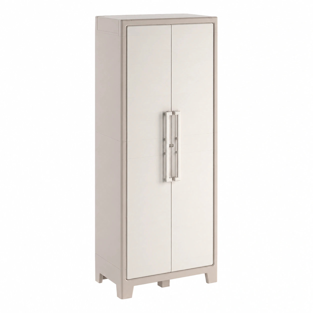 Armoire Haute de Rangement en Résine avec Étagères Modulables pour Cuisine et Garage - 80 x 44 x 182 cm