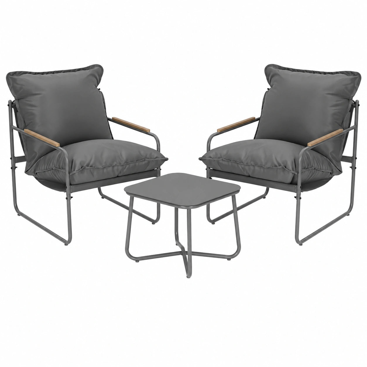Ensemble de Jardin Extérieur 3 Pièces avec Table et Chaises