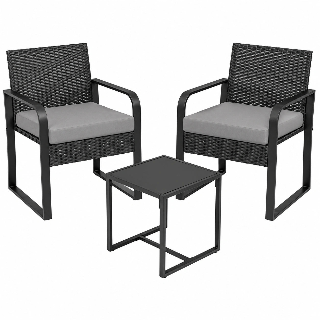 Ensemble de Meubles de Jardin en Rotin pour Balcon ou Terrasse
