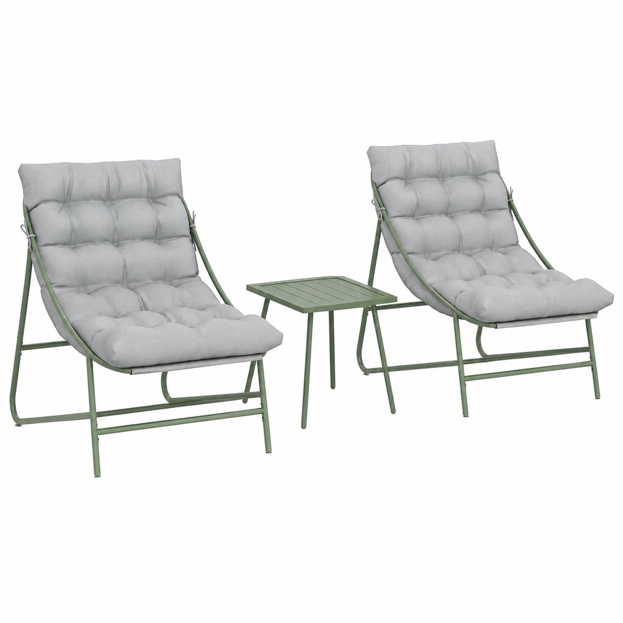 Ensemble de Jardin 3 Pièces avec Chaises et Table Basse