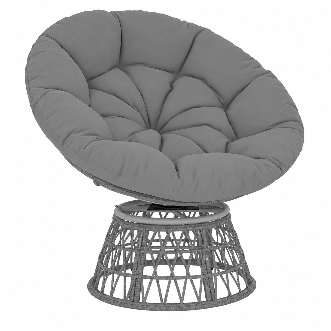 Ensemble de Jardin 3 pièces avec Fauteuils Pivotants et Table Basse