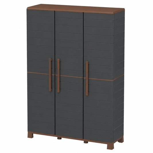 Armoire de Rangement pour Garage 3 Portes avec Étagères Réglables