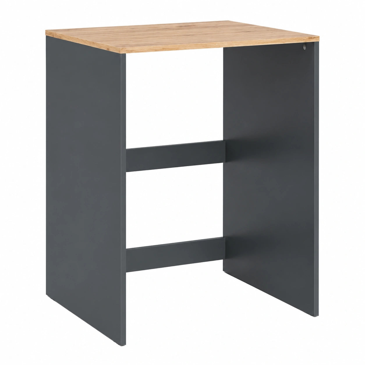 Armoire de Rangement Compacte pour Machine à Laver, Anthracite et Chêne Doré, 68x88.2 cm
