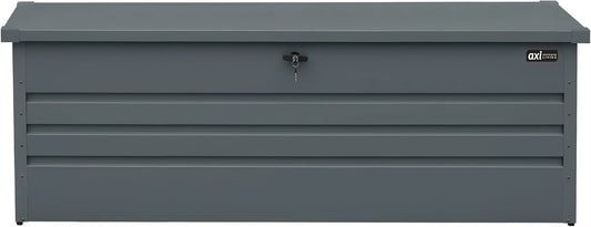 Coffre de Jardin en Métal AXI Miles 1000L Anthracite - Rangement Extérieur avec Serrure et Fond 185x82x75 cm