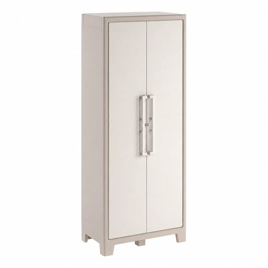 Armoire Haute de Rangement en Résine avec Étagères Modulables pour Cuisine et Garage - 80 x 44 x 182 cm