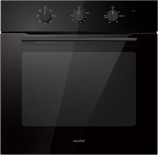 Four Encastrable Comfee' 60 cm 60L, 8 Fonctions, Air Chaud, Nettoyage Vapeur, Porte Amovible, Noir