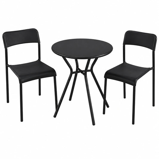 Ensemble bistro extérieur 2 places - Table et chaises en métal