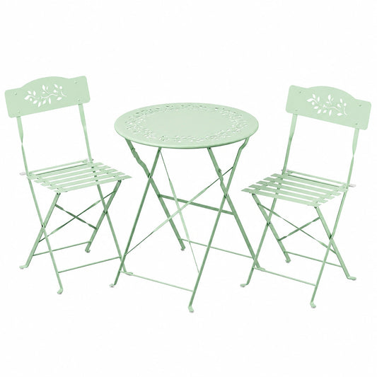 Ensemble de Bistrot de Jardin Pliant 3 Pièces pour Extérieur