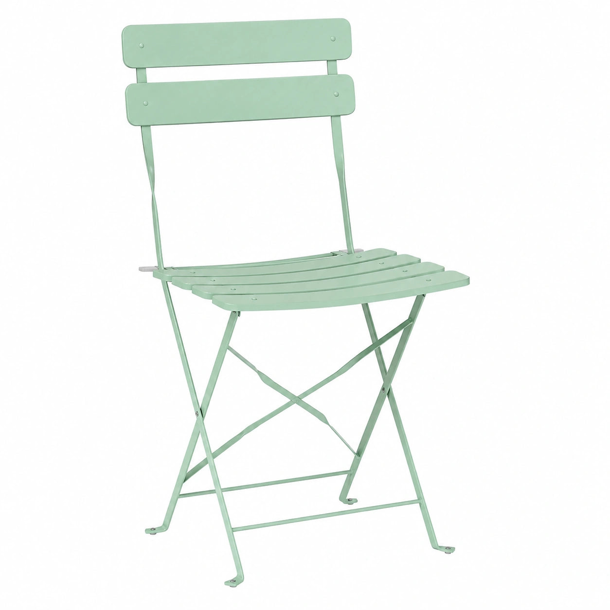 Ensemble de jardin bistrot 3 pièces sans montage – table et chaises pliantes en métal