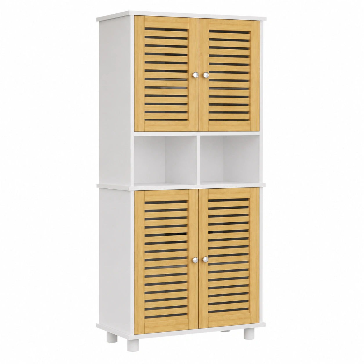 Armoire de Bain Moderne avec Portes et Étagères