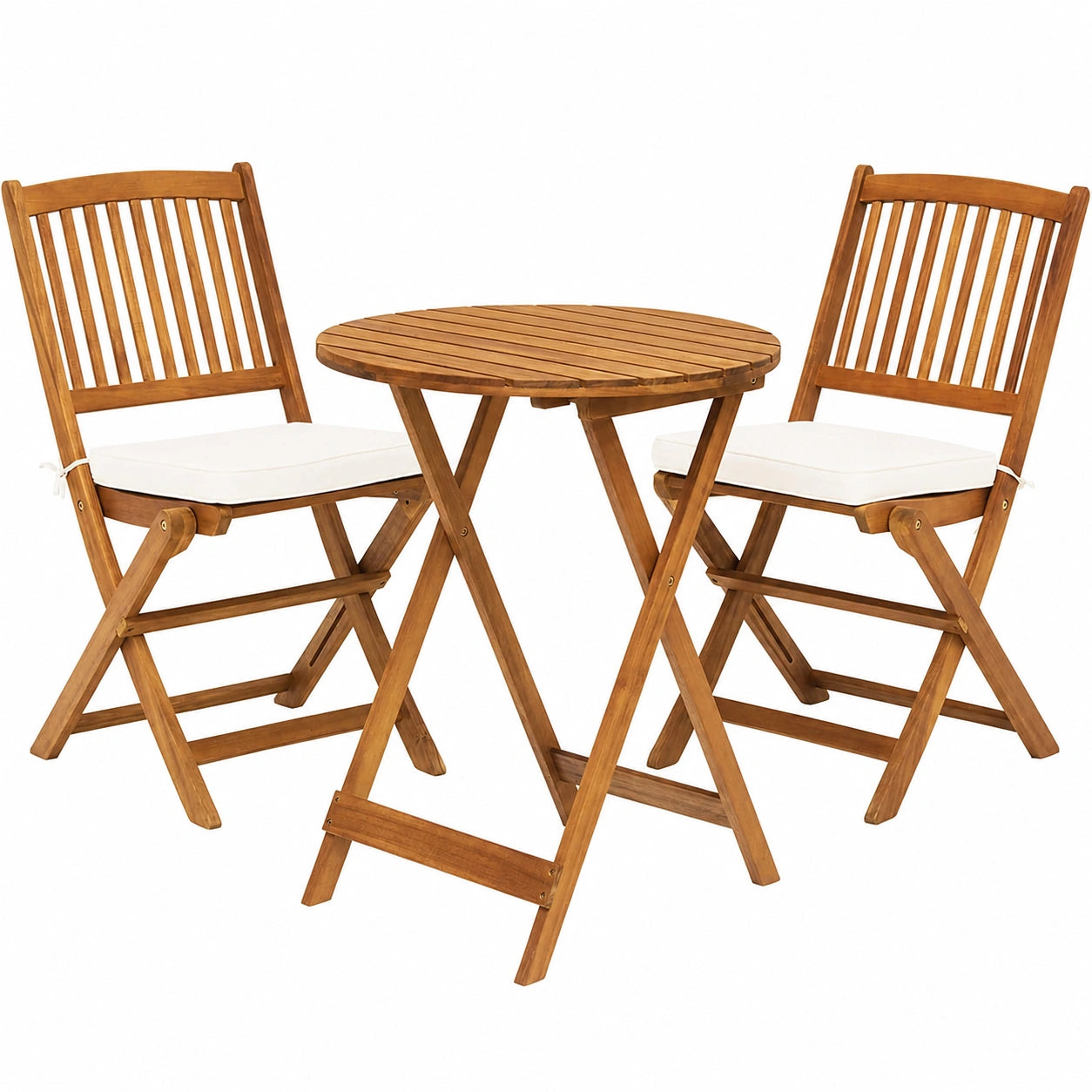 Ensemble de Jardin en Bois d'Acacia pour Terrasse et Balcon