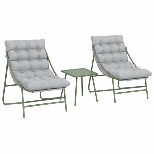 Ensemble de Jardin 3 Pièces avec Chaises et Table Basse