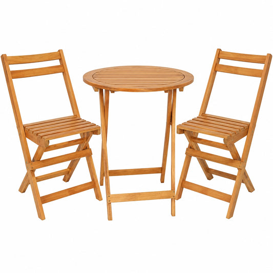 Ensemble Mobilier de Jardin en Bois pour Deux