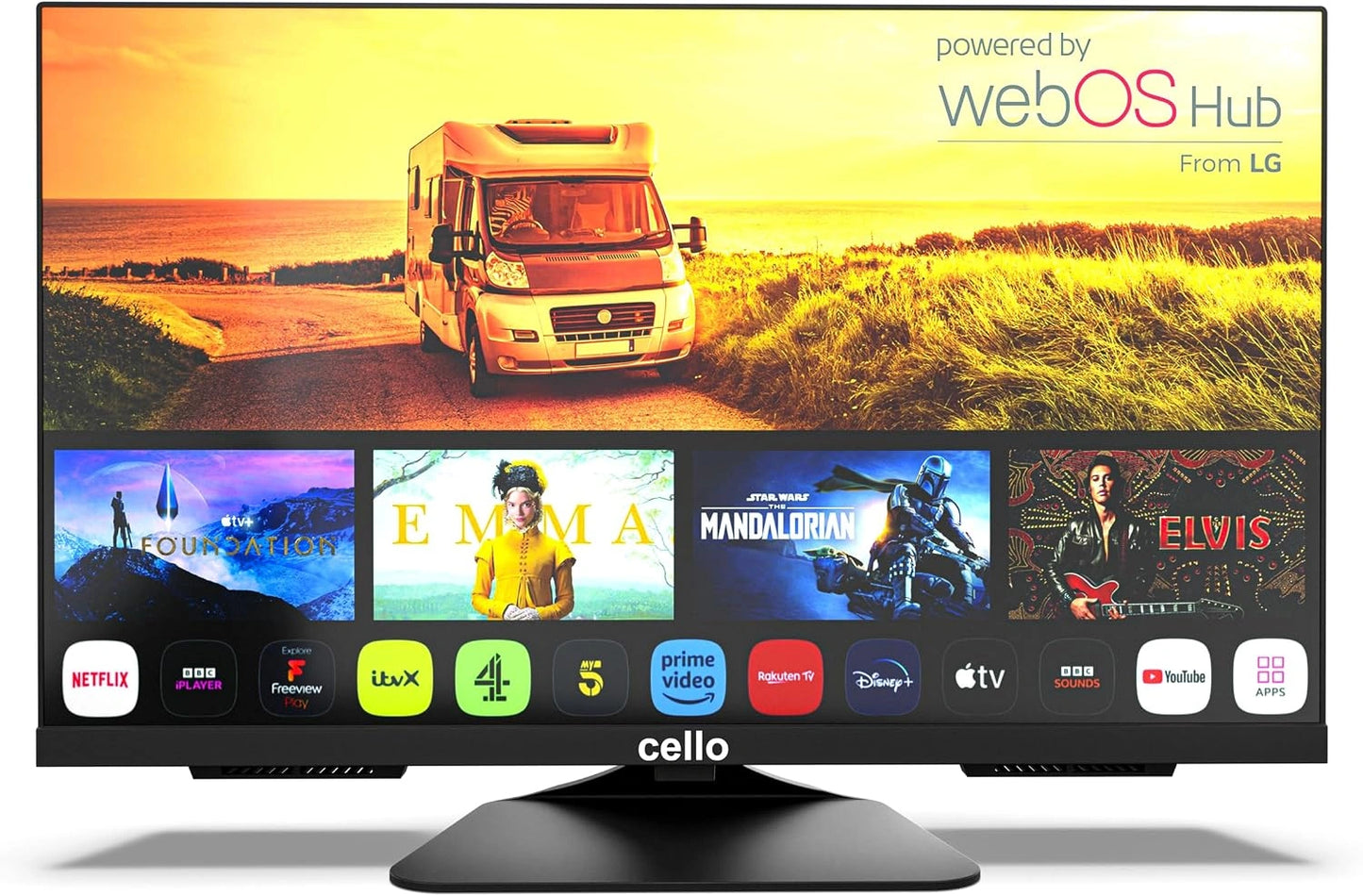 Téléviseur Intelligent 24 Pouces Cello C2424WS pour Camping-Car avec WebOS et Netflix
